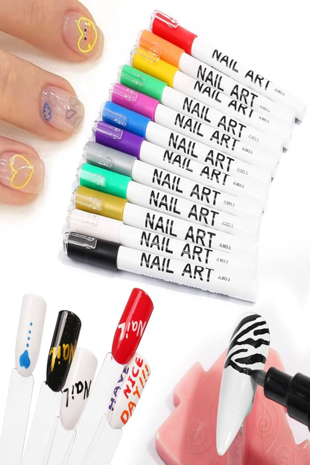 Nail Art D Paint Pen Drawing Nail Point Graffiti Dotting Pen Flower Pen  Hook Line DIY Nail Art Beauty Adorn Manicure Tools ( Colours)