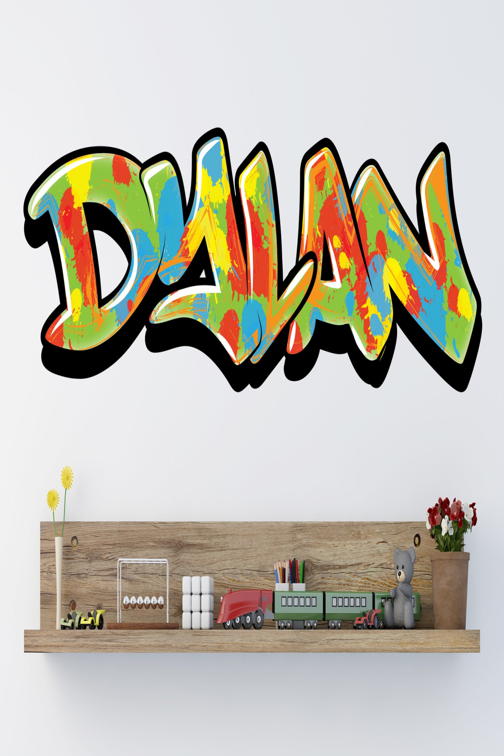 Name Graffiti Splatter mit Schatten D Wandtattoo - Etsy