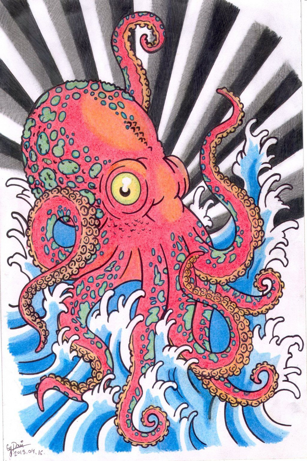 Octopus Tattoo Design  Japanese tattoo art, Octopus drawing