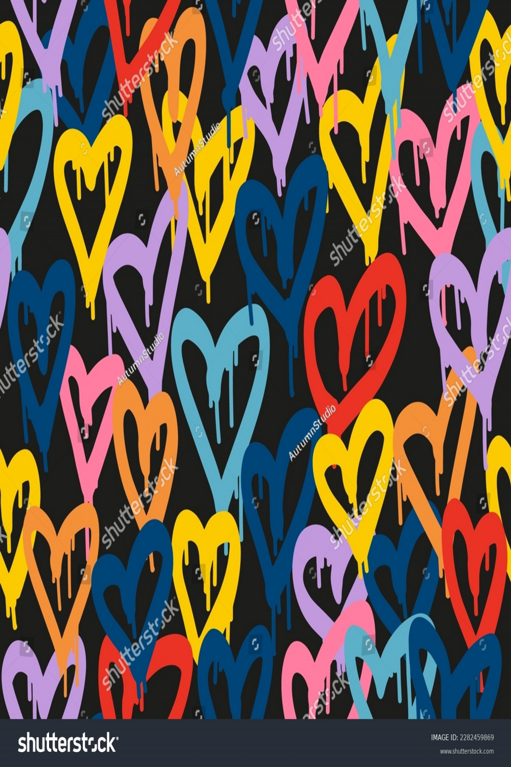 , Patterns Graffiti Hearts Images, Stock Photos, D objects