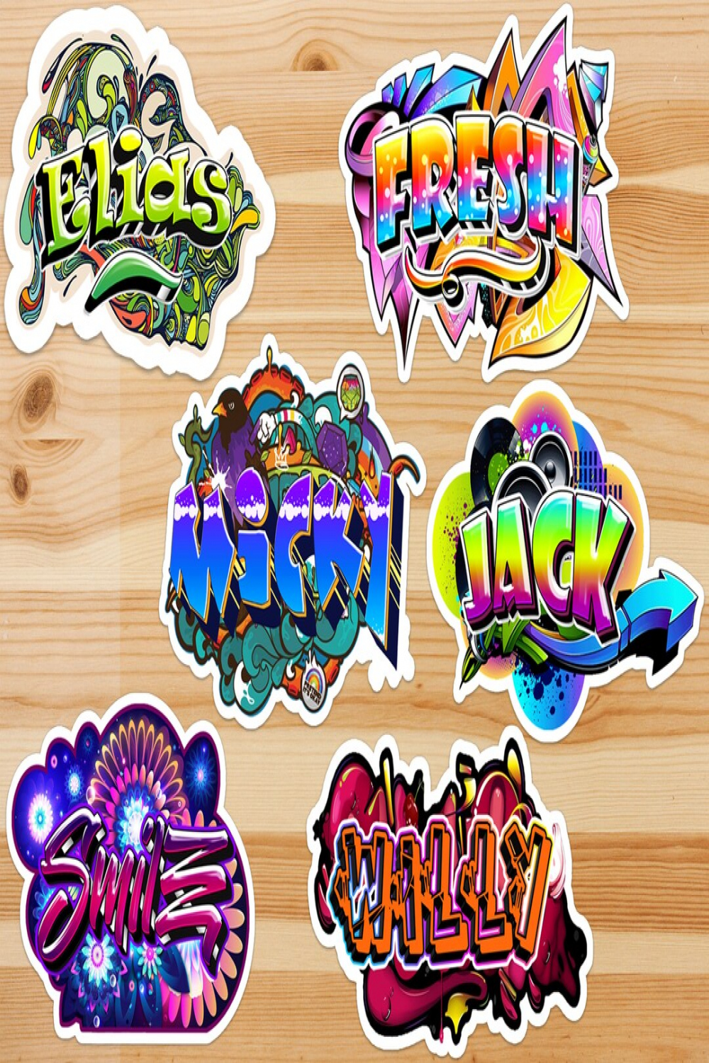 Personalisierter Graffiti-Name Vinyl-Aufkleber bedruckter - Etsy