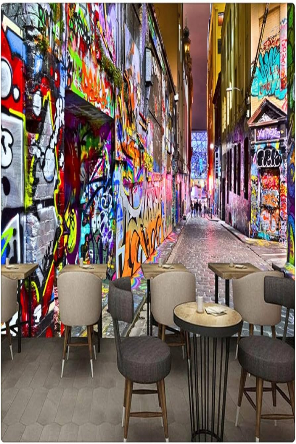 Photo Wallpaper Modern Popular Street Art Graffiti bar KTV Mural