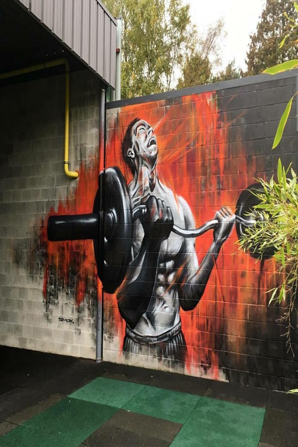 Pin by Kela on creativity  Gym art, Murals street art, Gym wallpaper