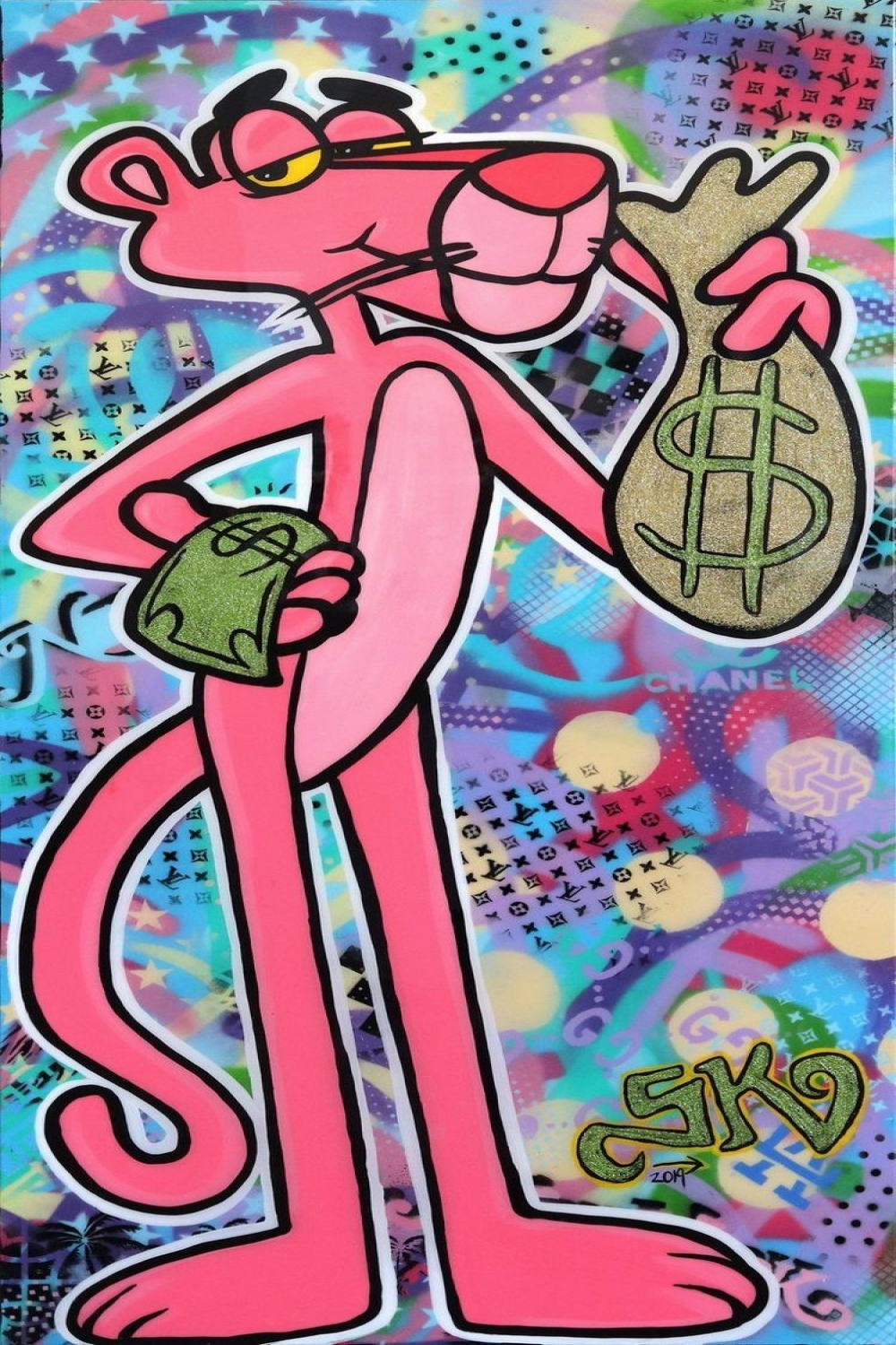 Pink Panther  Pop art canvas, Pop art design, Mini canvas art