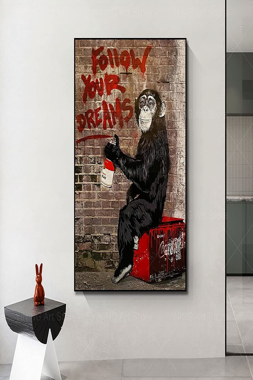 Poster Picture Orangutan Doodle Graffiti Street Art Canvas Poster Print  Wall Art Picture For Living Room Home Decor  x  cm No Frame