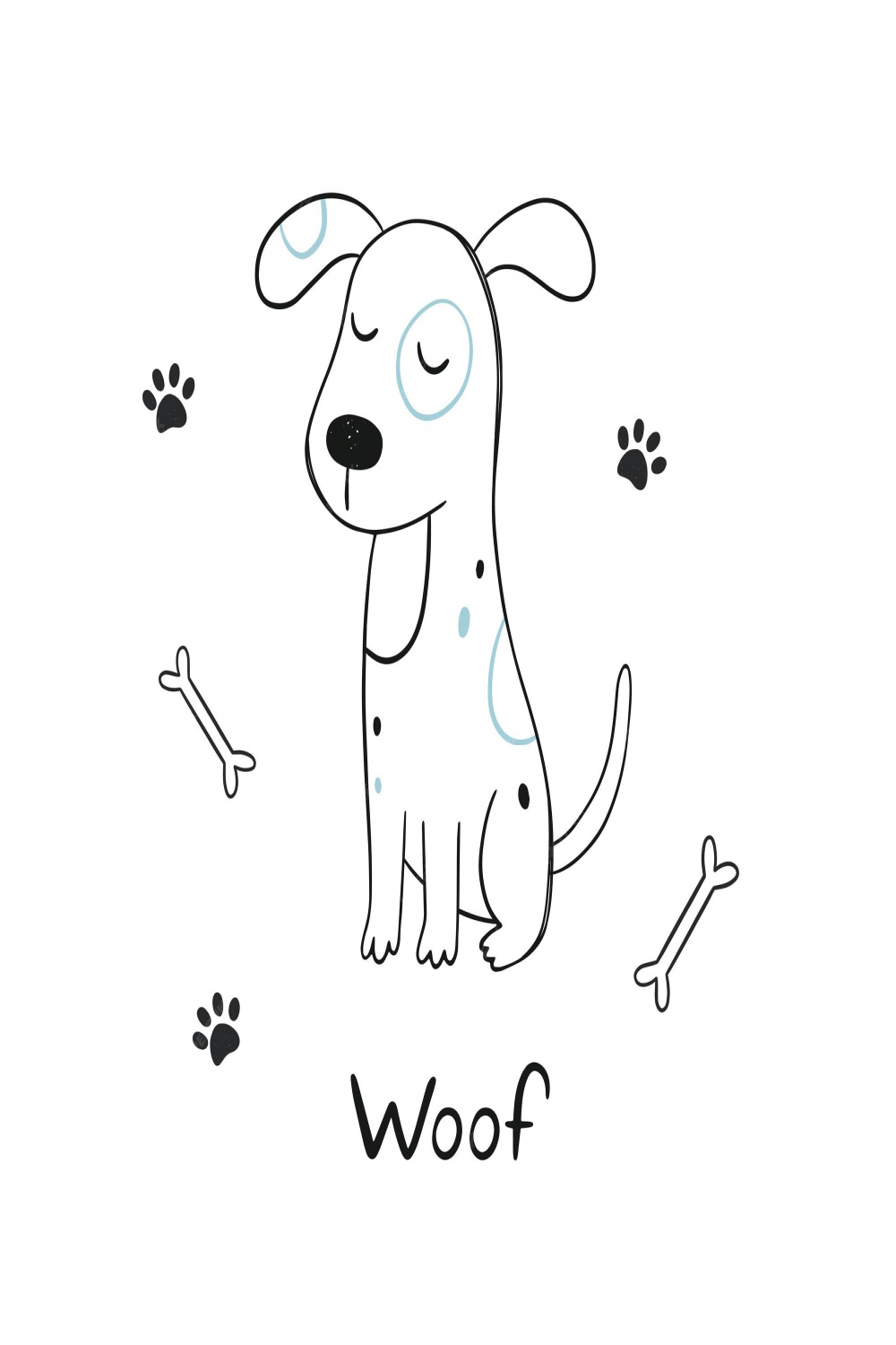 Premium Vector  A hand-drawn outline of a dog