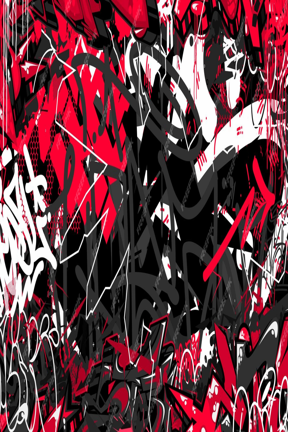 Premium Vector  Black red and white abstract hip hop street art