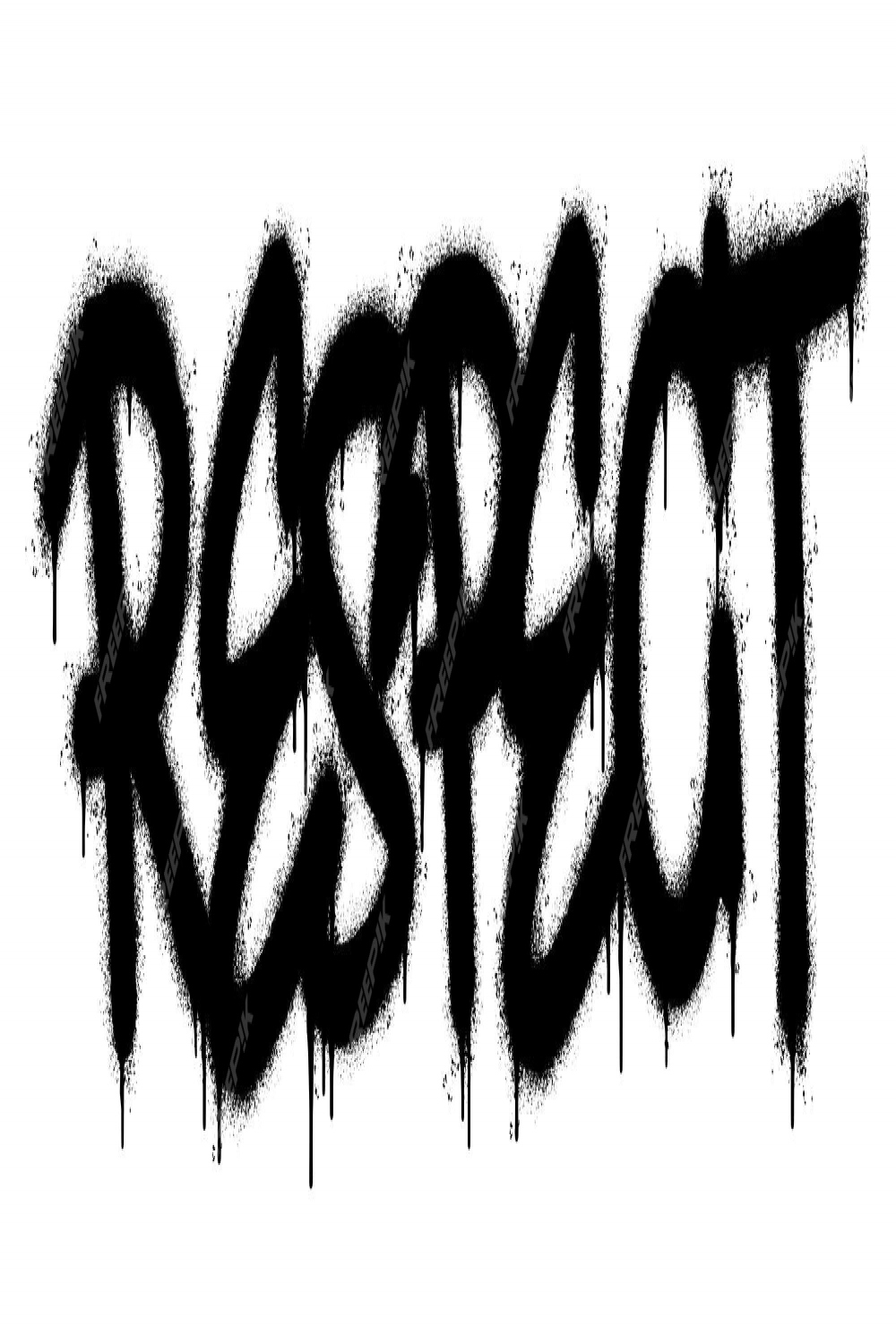 Premium Vector  Spray painted graffiti respect word sprayed