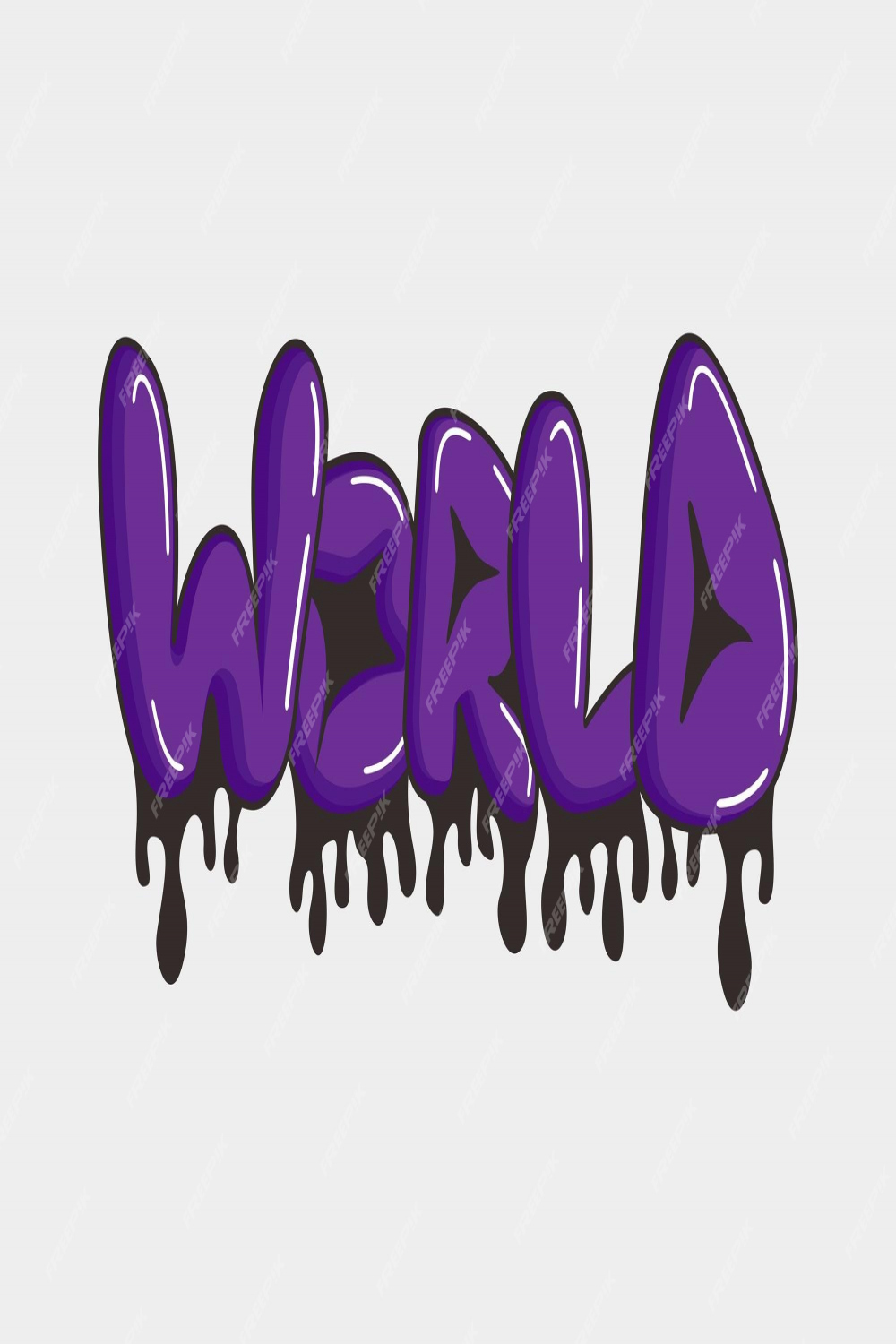 Premium Vector  Vector melting graffiti style typography illustration