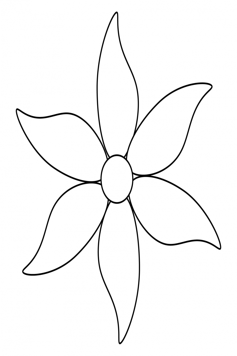 Printable  Petal Flower Template - Printable Templates Free