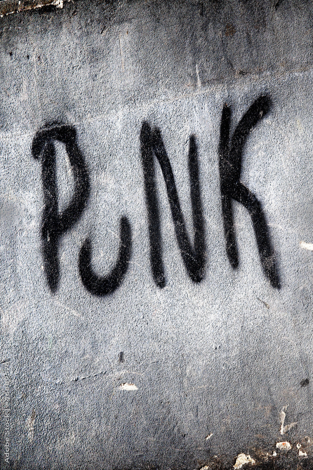 Punk graffiti, wall writing Stock-Foto  Adobe Stock