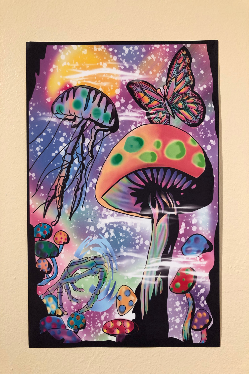 Pyschedelic Mushroom Dimension/trippy Drawing/mushroom Drawing/ - Etsy