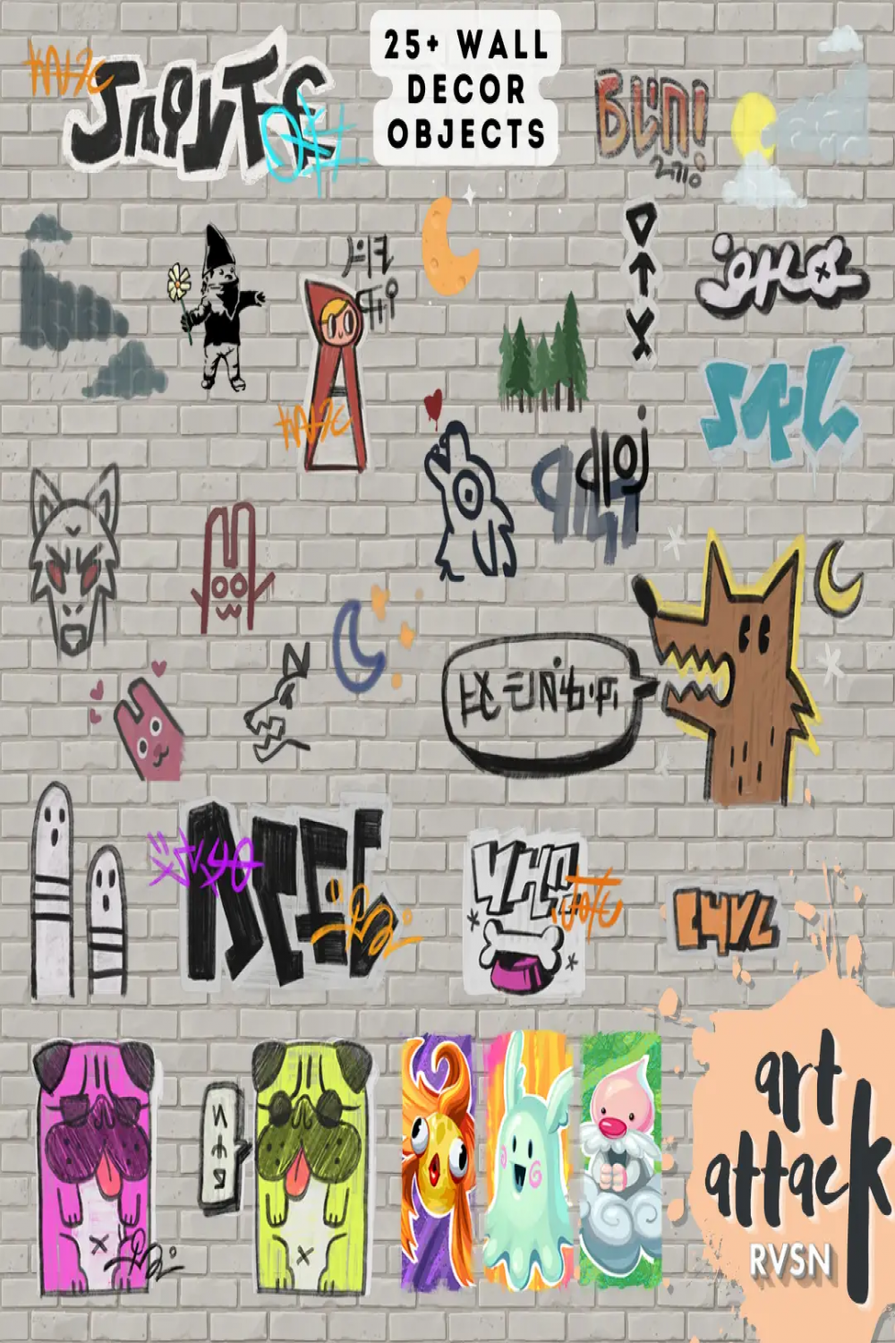 RAVASHEEN - Art Attack Graffiti Decals