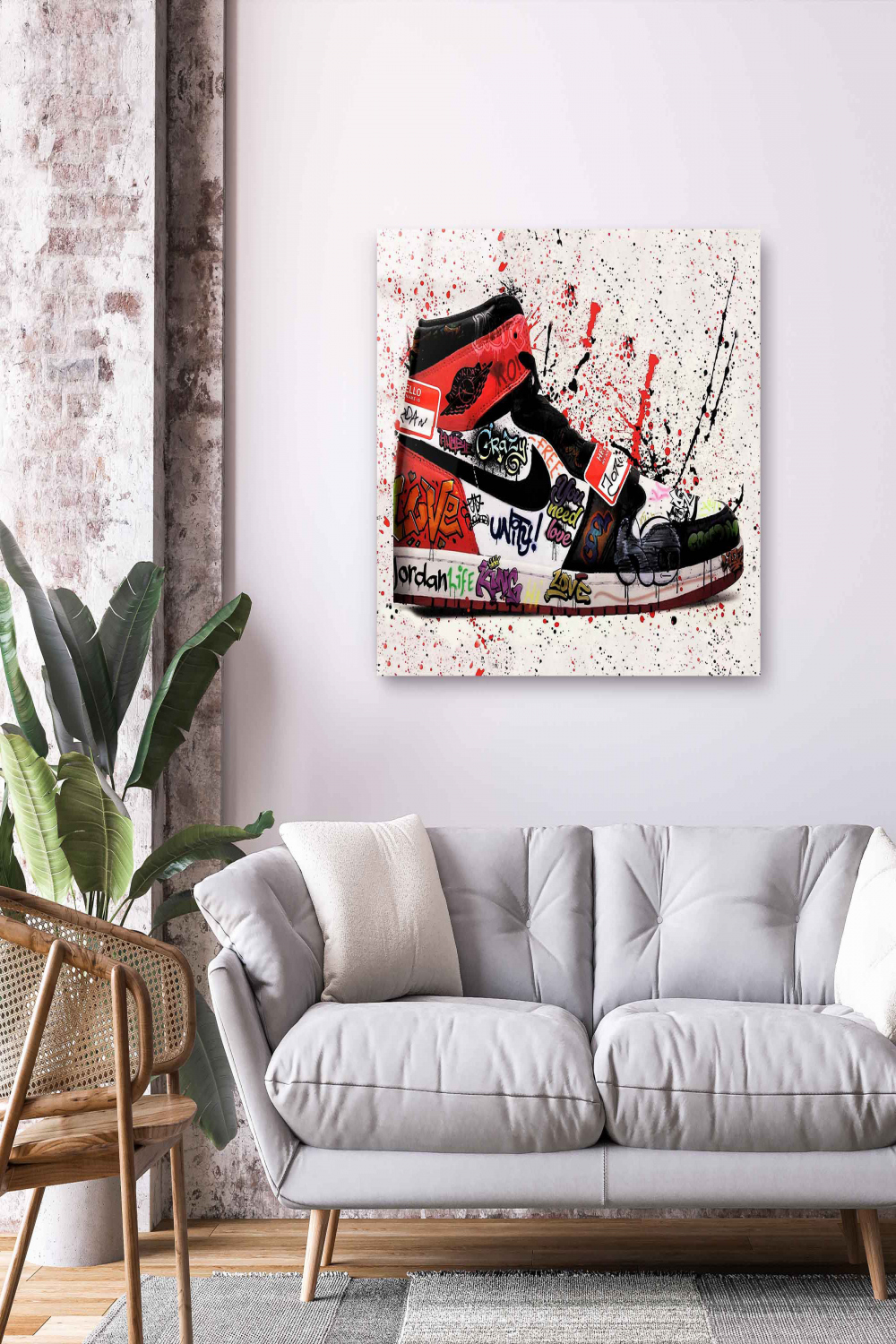 Red Barrel Studio® Graffiti Jordan Sneakerhead, Nike Shoe Art