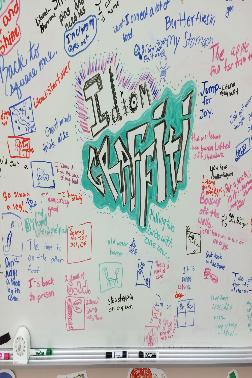 Reinforce content by turning your whiteboard into a graffiti board