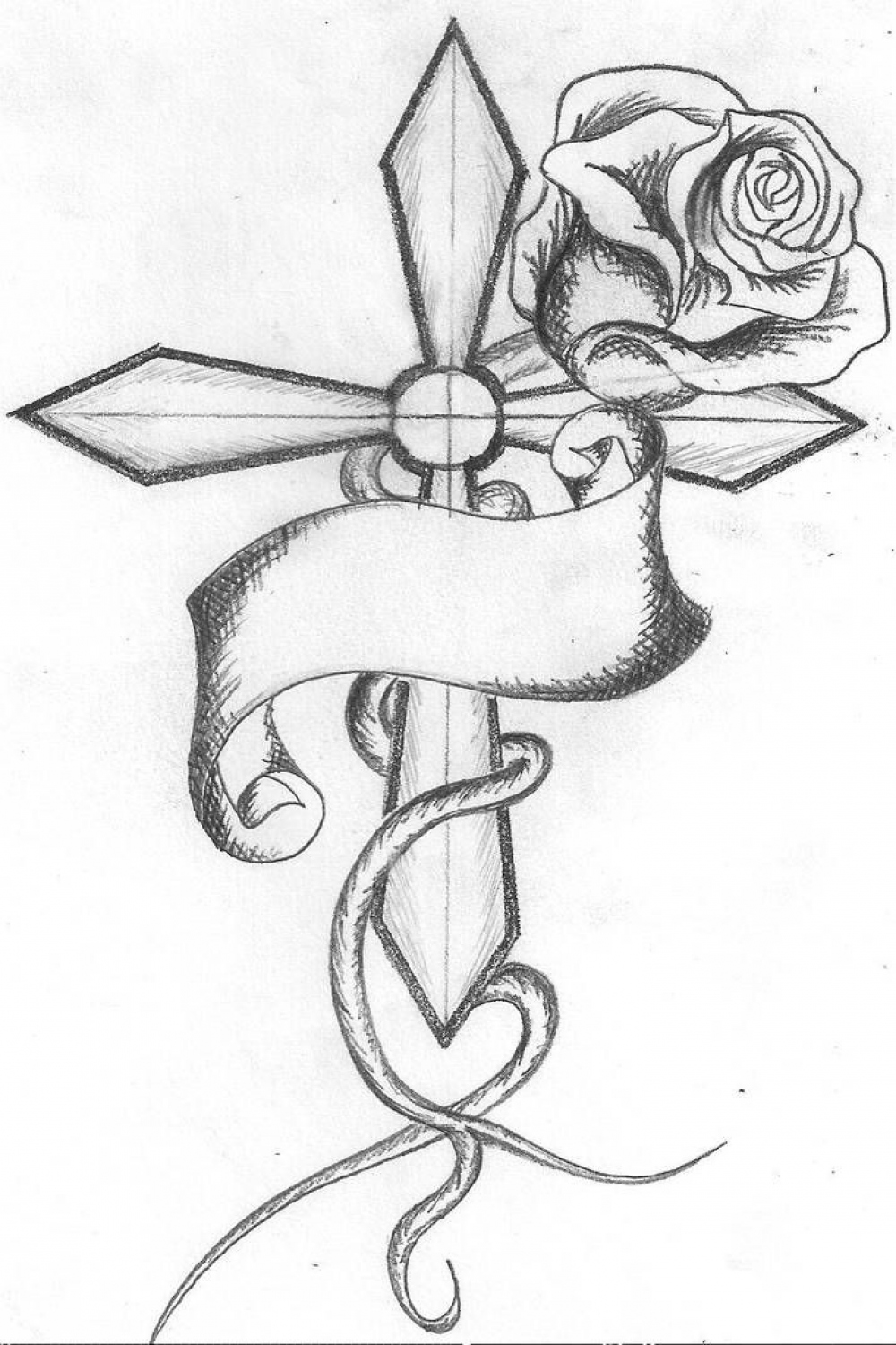 Rose-wraped cross by Art-is-Awesome on DeviantArt  Cross