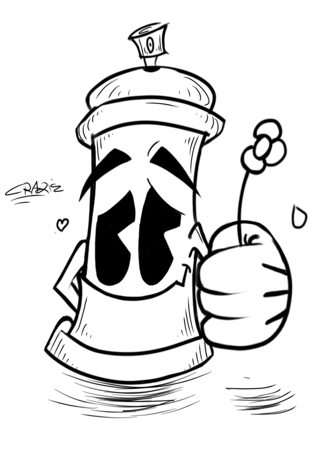 Spray Can Character Love  by LilWolfieDewey on DeviantArt