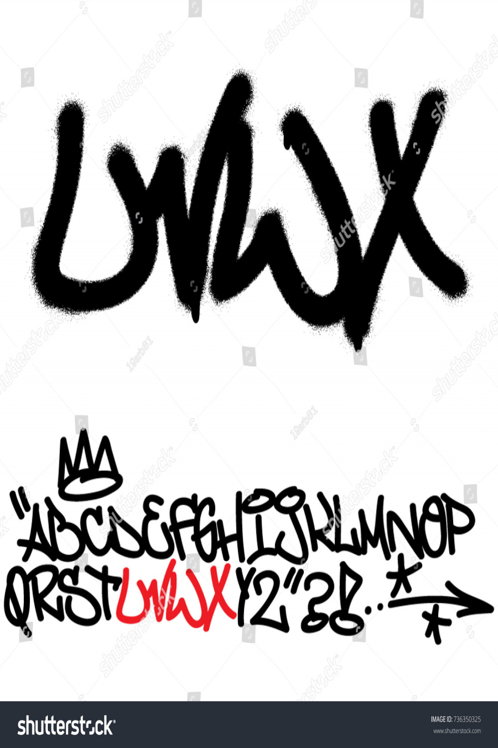 Spray Graffiti Markging-Schriftart