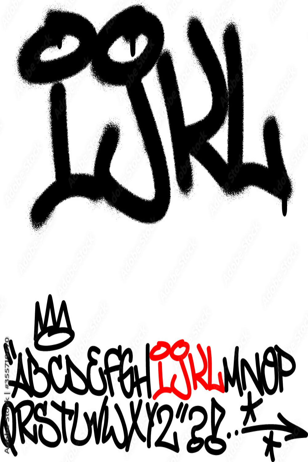 Spray graffiti tagging font