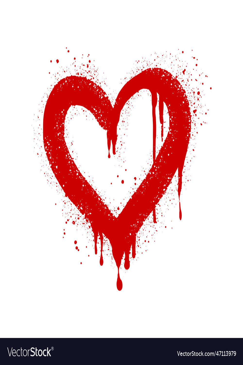 Spray painted graffiti heart sign Royalty Free Vector Image