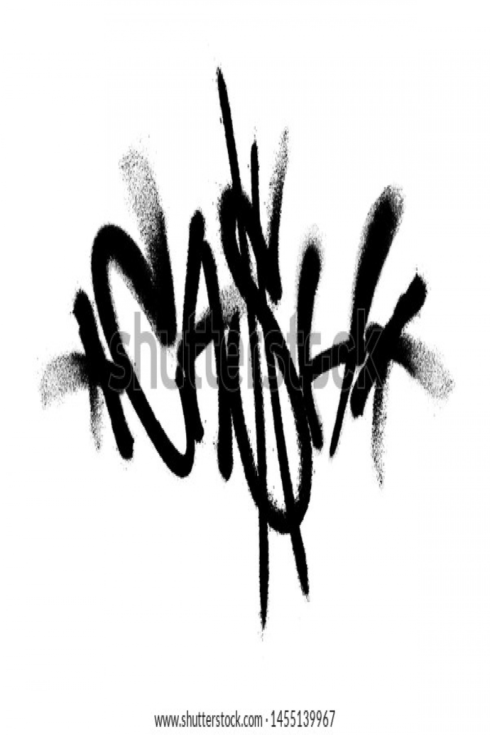 Sprayed Cash Font Graffiti Overspray Black Stock Vector (Royalty