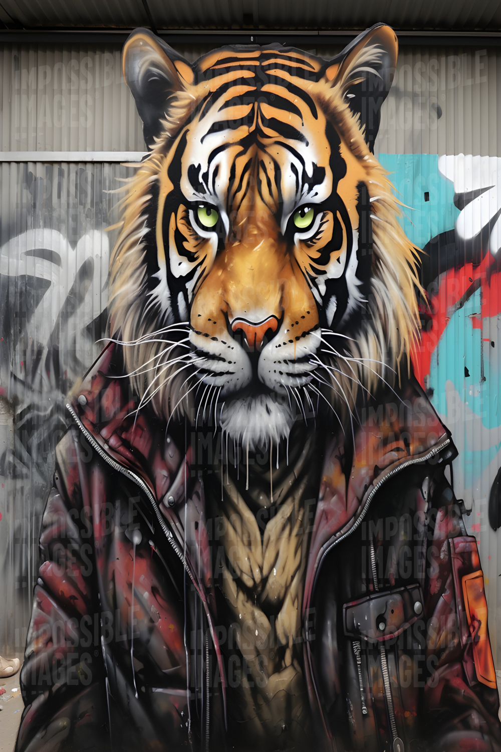 Street Art Tiger - Impossible Images - Unique stock images for