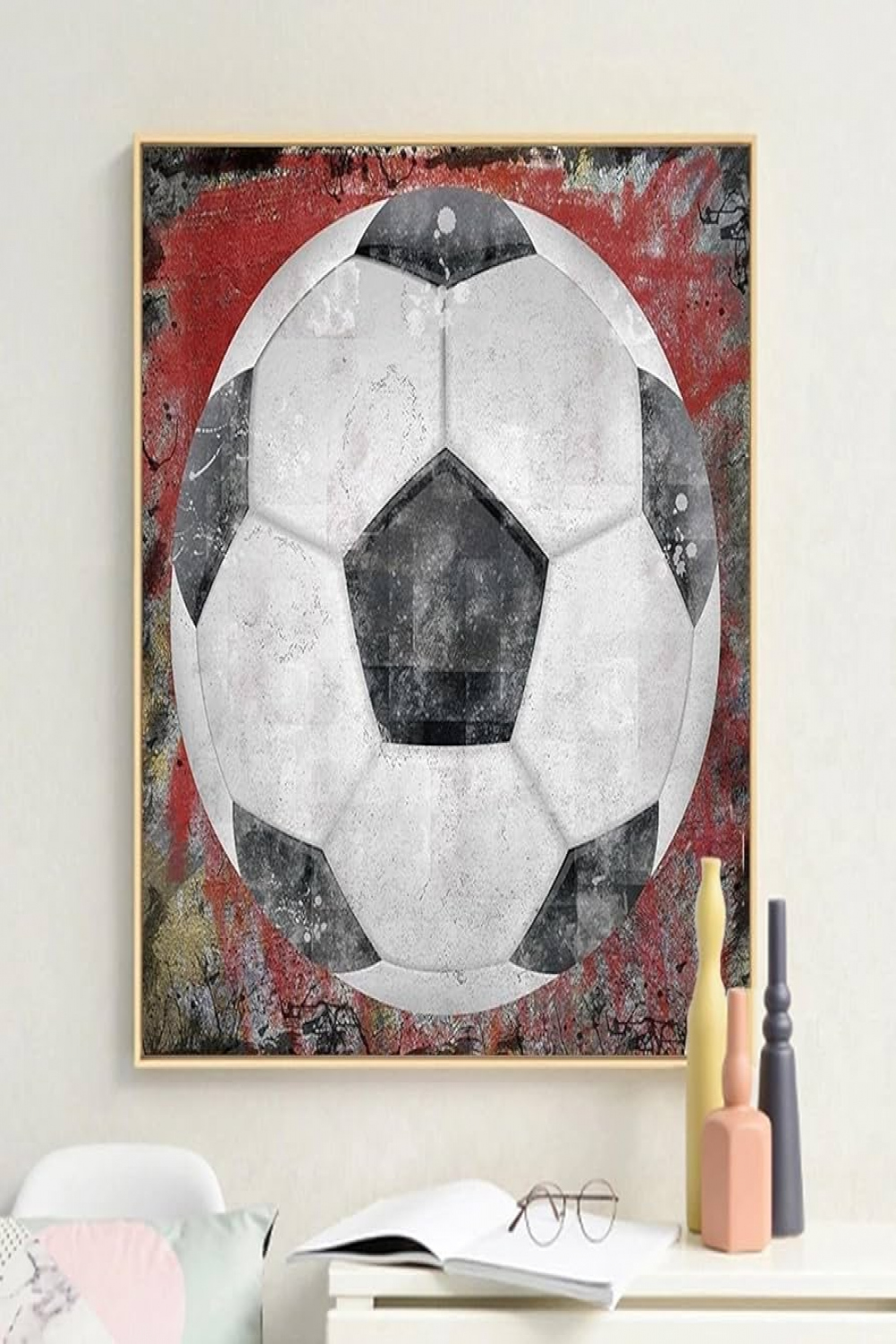 Street Graffiti Art Football Poster Prints Soccer Canvas Painting  Motivational Wall Art Picture for Living Room Home  Decor."x