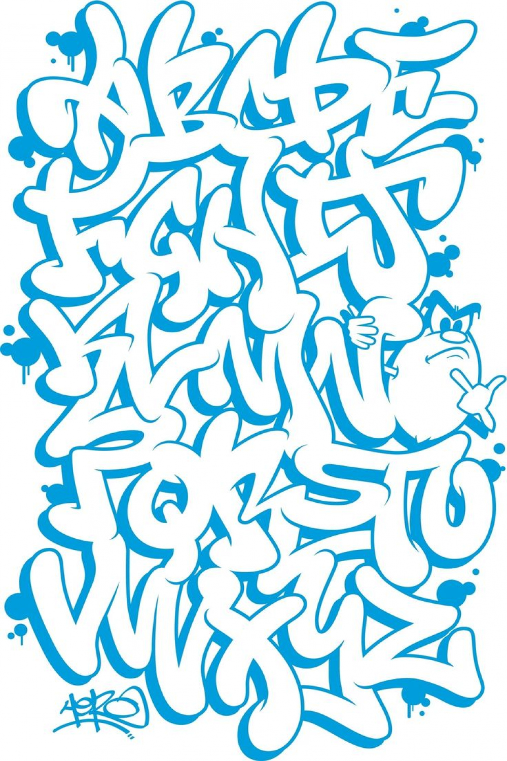 Sunset Graffiti Bubble Font  Tipos de letras graffiti, Letras de