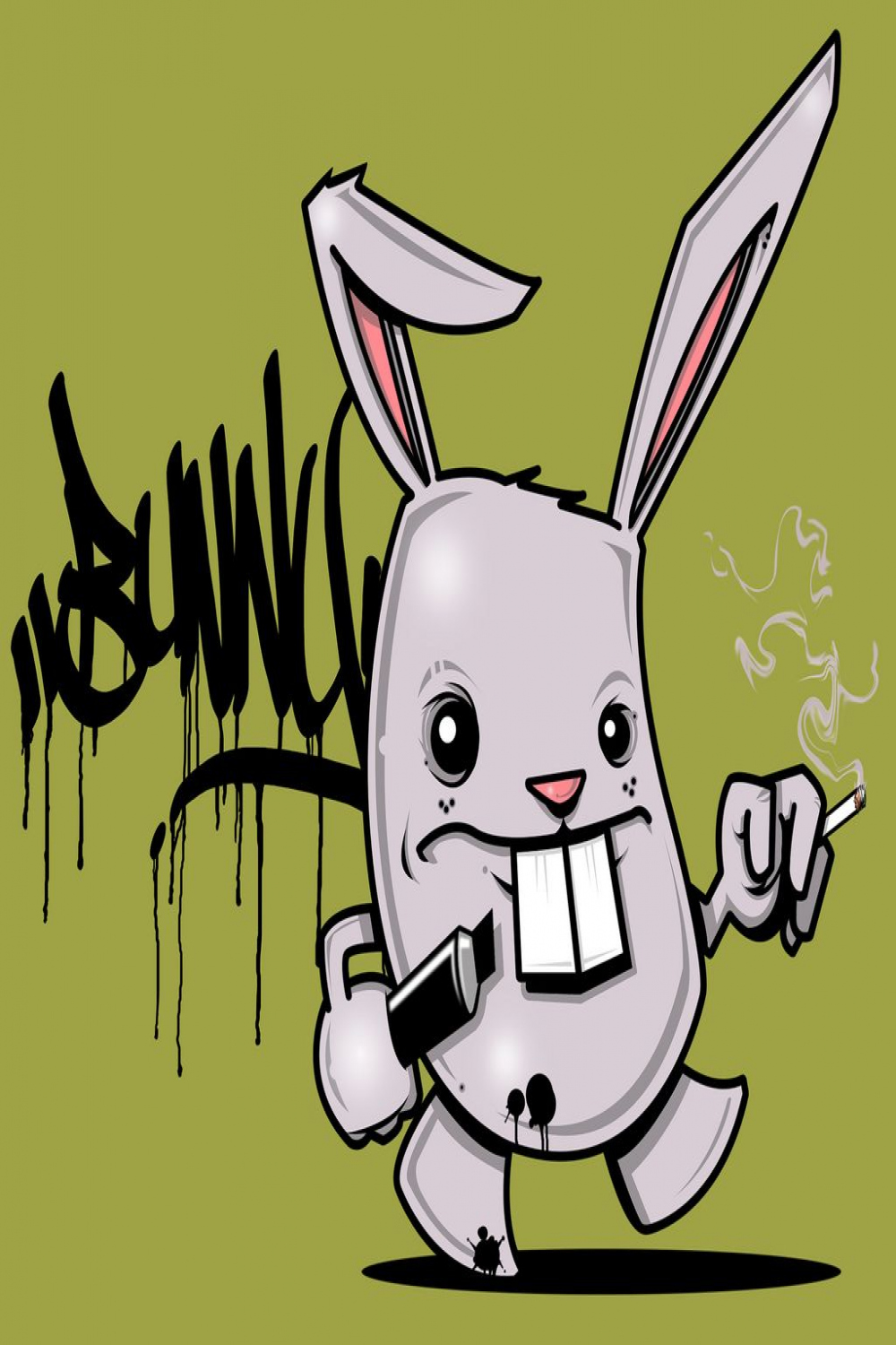 The Bad Bunny"-by SEAMO  Graffiti drawing, Graffiti characters