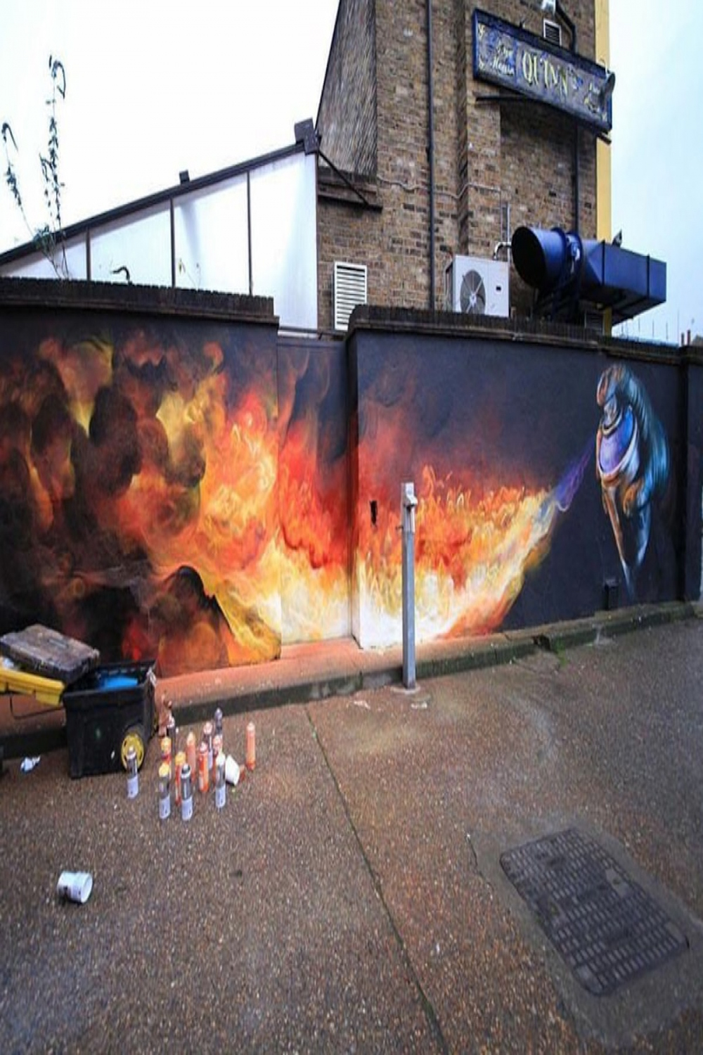 This Painting of a Spray Can Shooting Flames Will Blow Your Mind