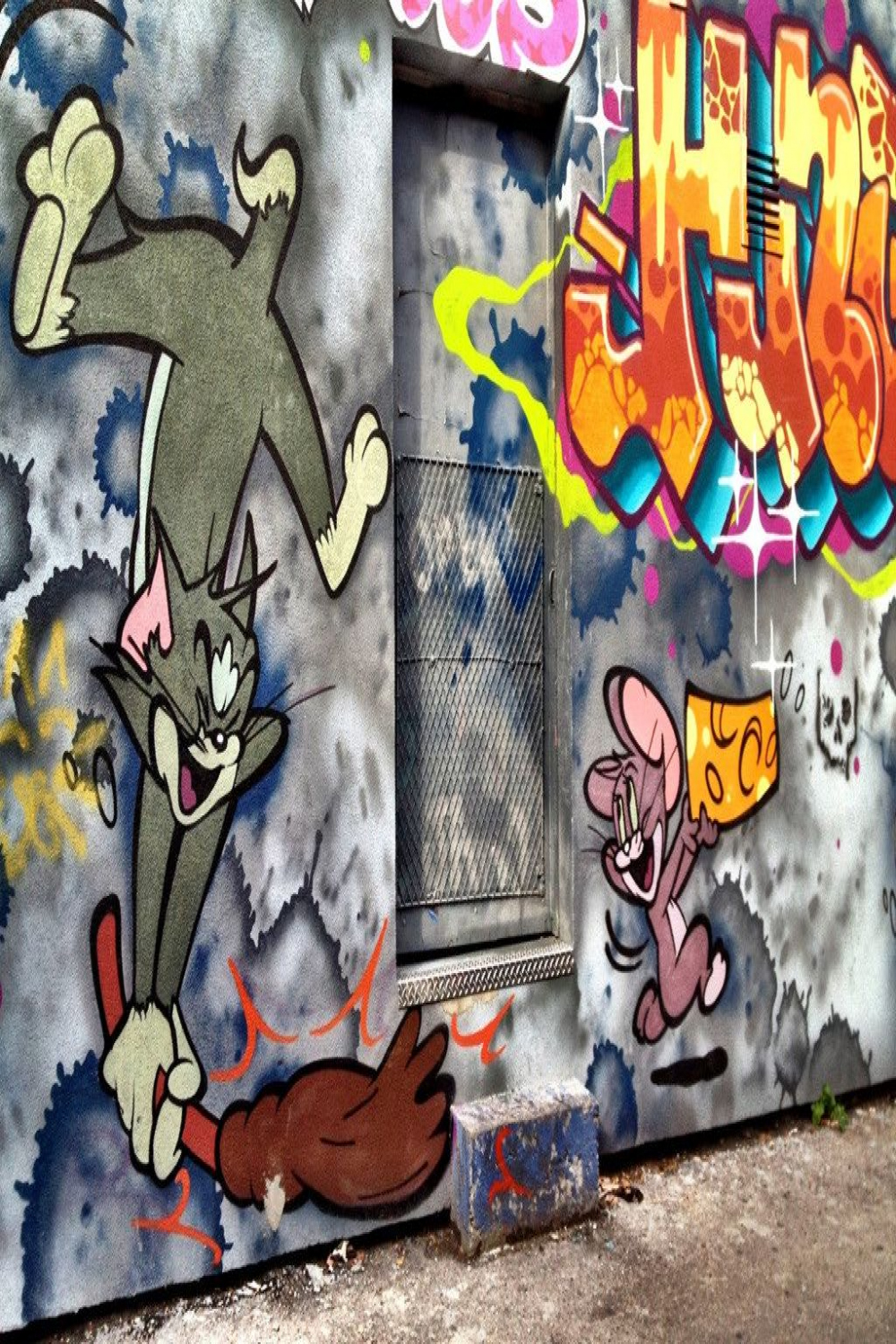 tom n jerry  Street art, Graffiti, Graffiti wall