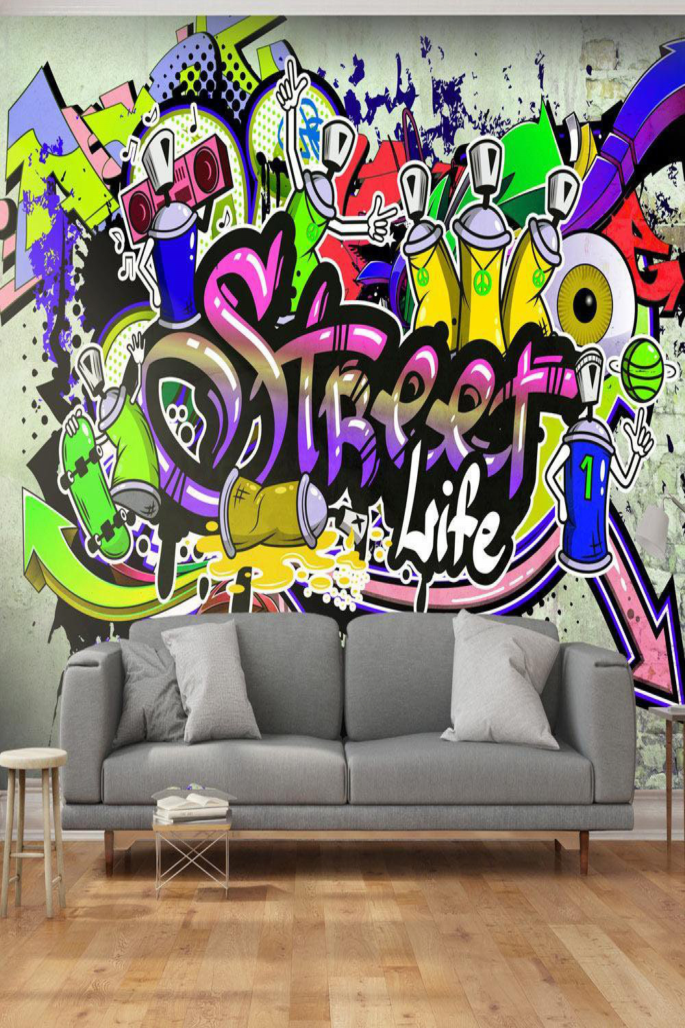 Trinx Wallpaper - Graffiti Street Art - Street Game  Wayfair