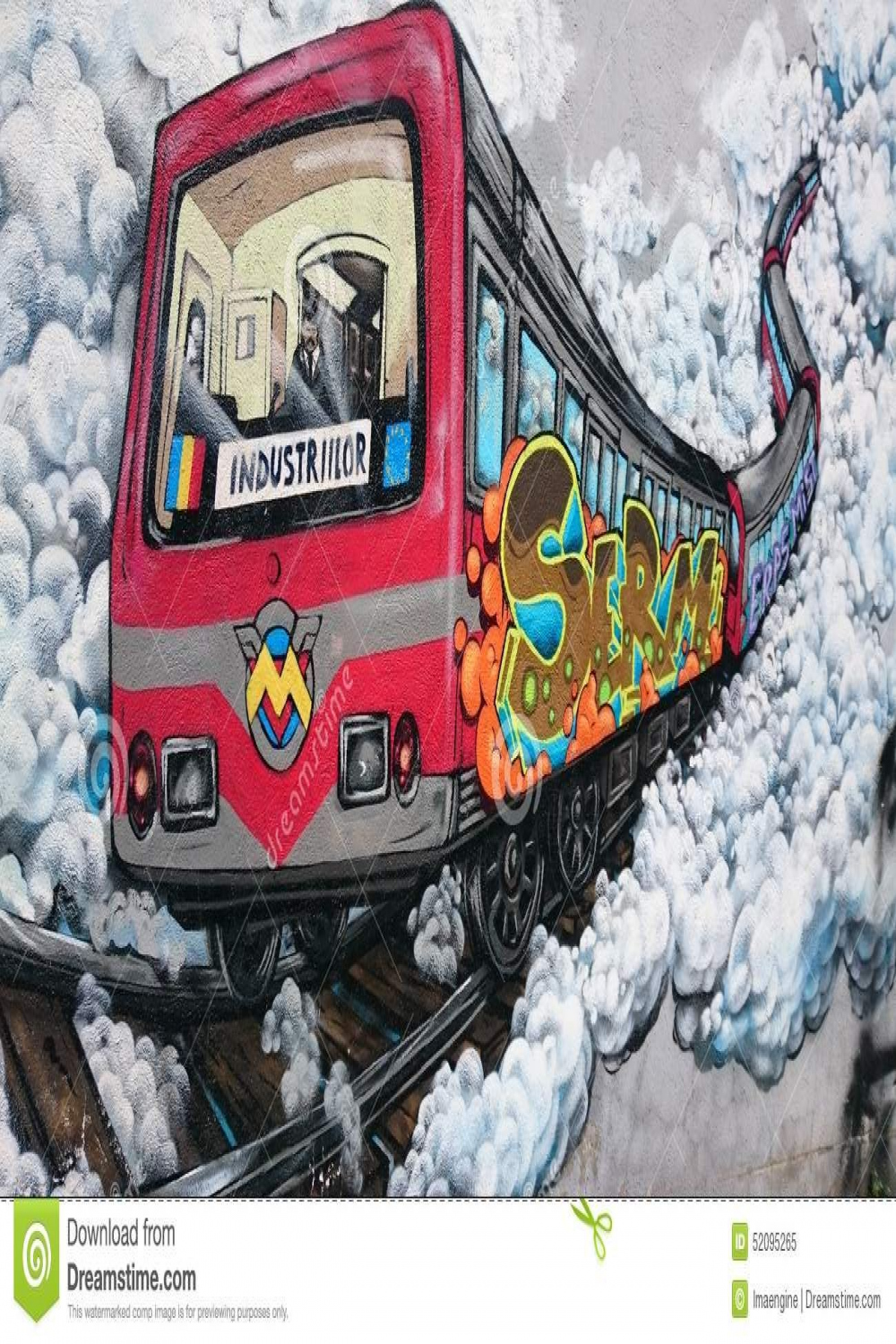 Urban graffiti - Bucharest old subway train  Train graffiti