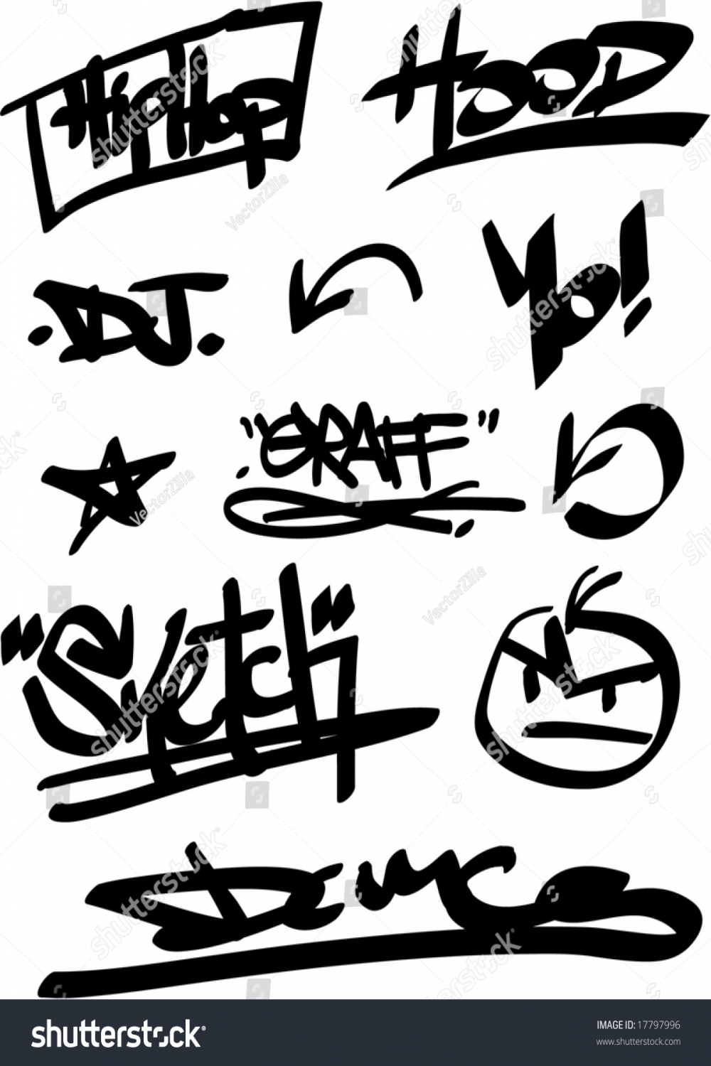 Vector Graffiti Marker Tags: Stock-Vektorgrafik (Lizenzfrei