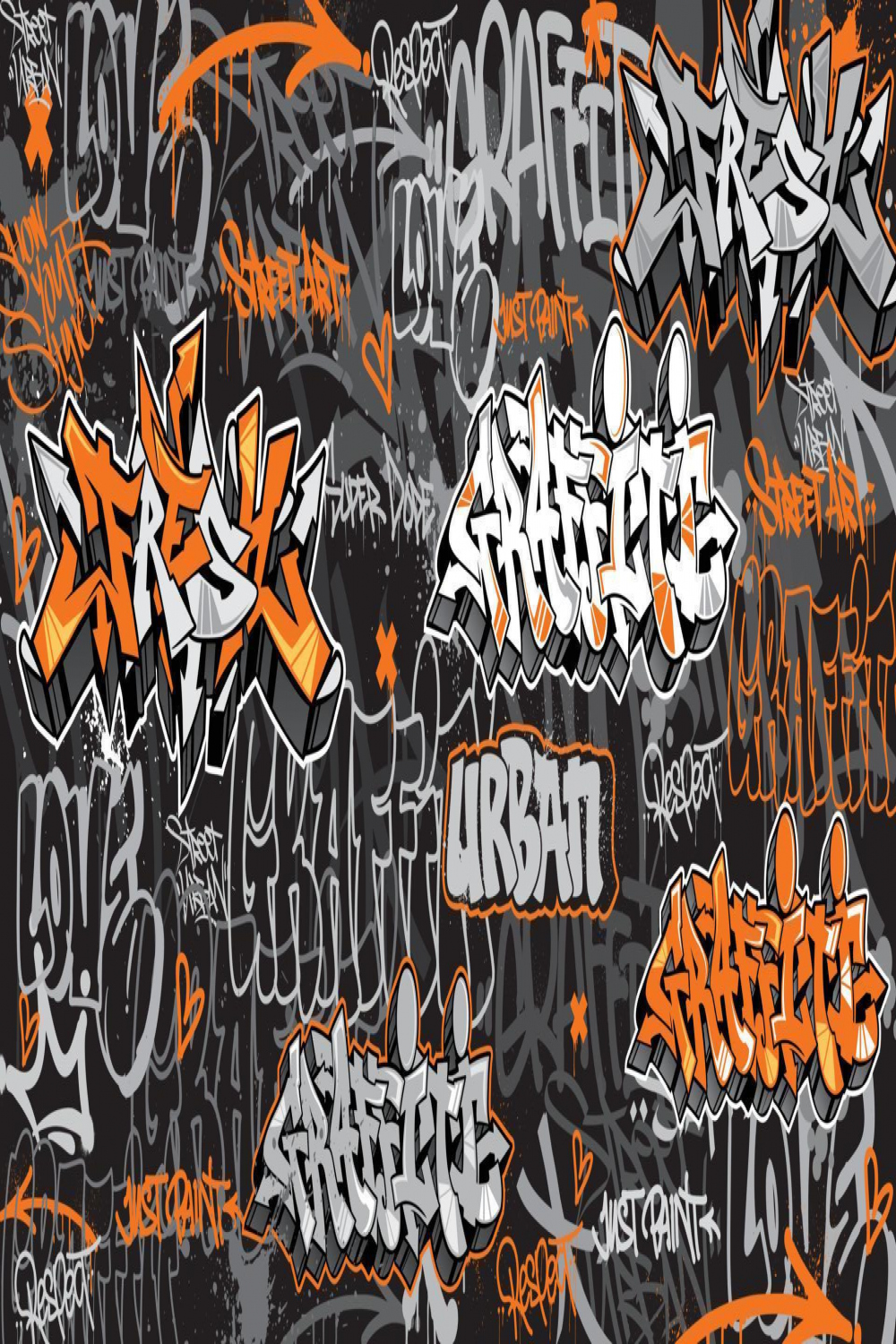 Vector illustration of graffiti background