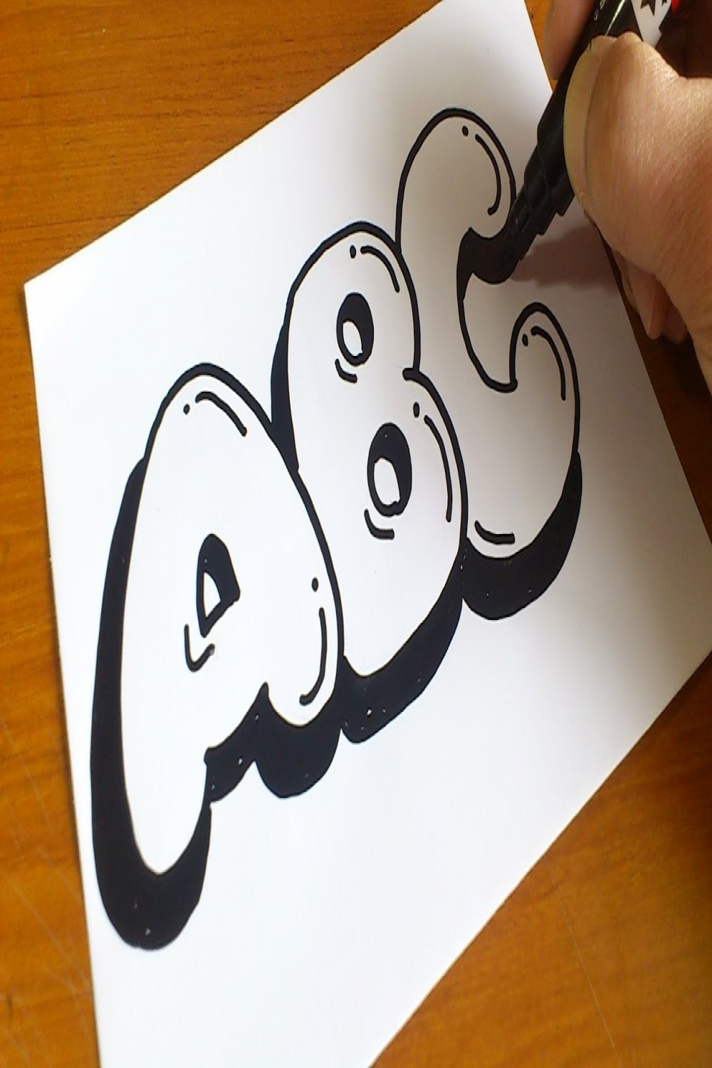 Very Easy ! How to Draw Graffiti Bubble Letters ABC for Kids