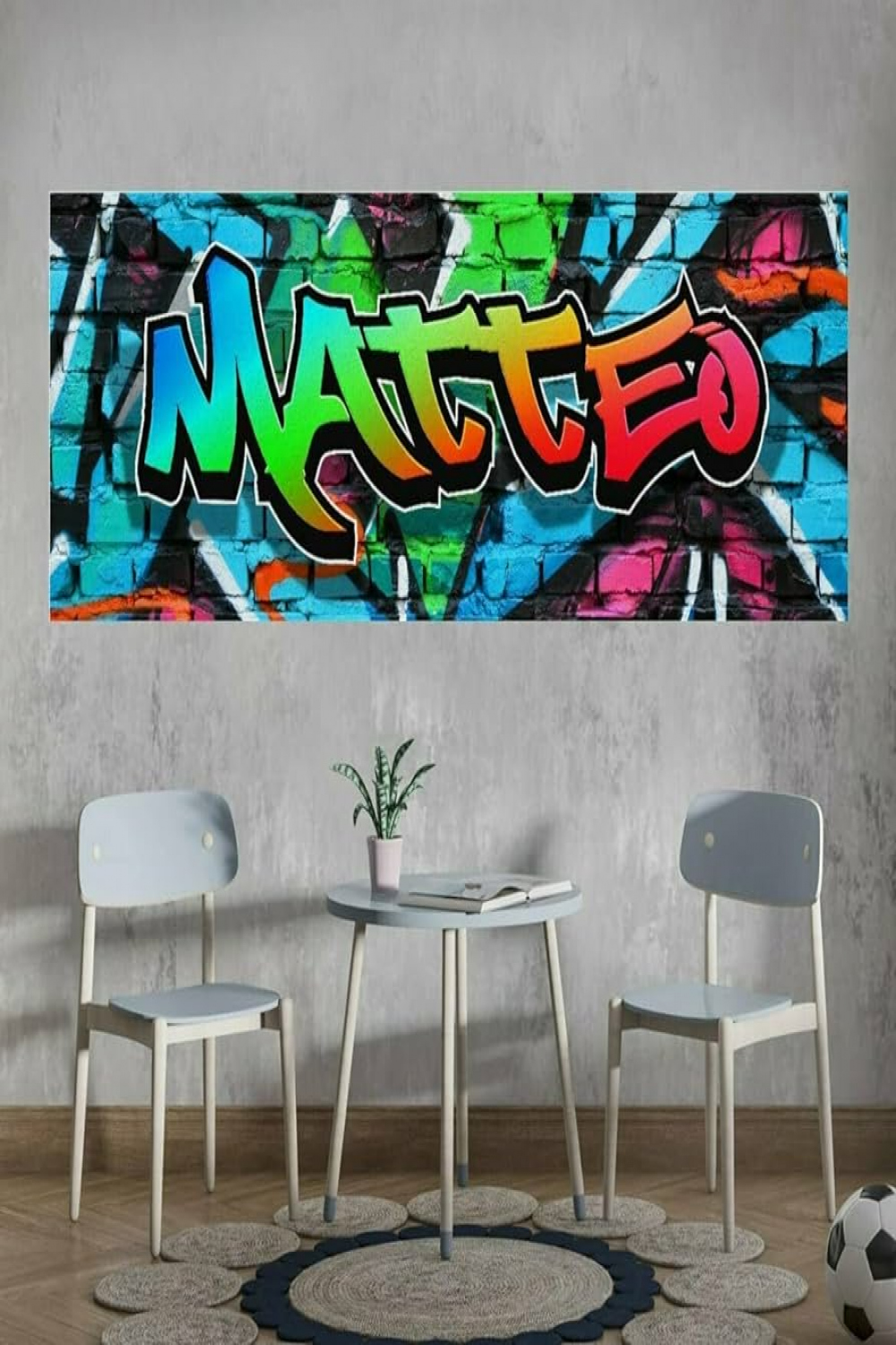 vr Cool Wall Picture Graffiti Poster with Name Personalised Graffiti  Children