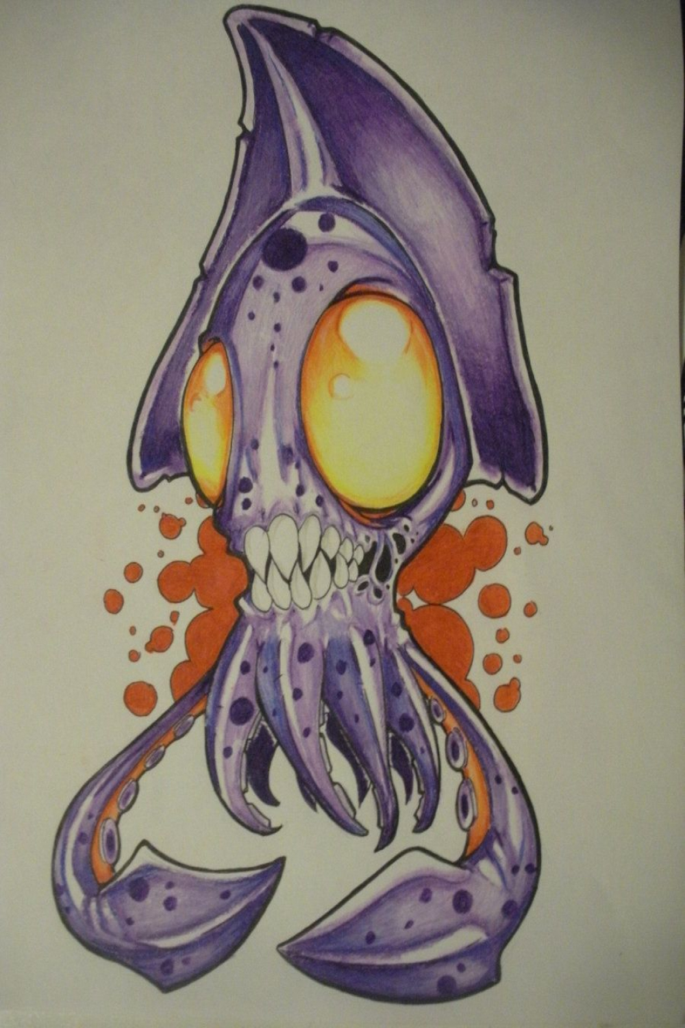 zombie squid  Graffiti drawing, Graffiti cartoons, Graffiti