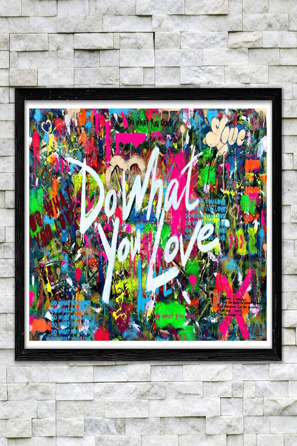 ZZBD Do What You Love Graffiti Wall Art Motivational Slogan Abstract Poster  Painting On Canvas Prints Fabric Pictures For Room xcm Frameless