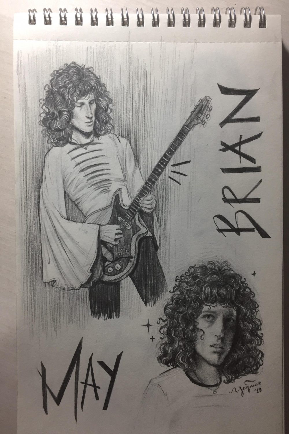 A sketch i made of Brian May! Really enjoyed drawing his curls