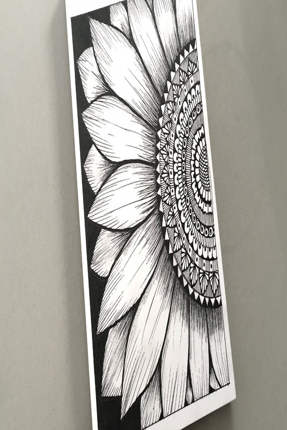 Beautiful Sunflower Mandala Drawing  Mandala Drawing Easy Step by Step