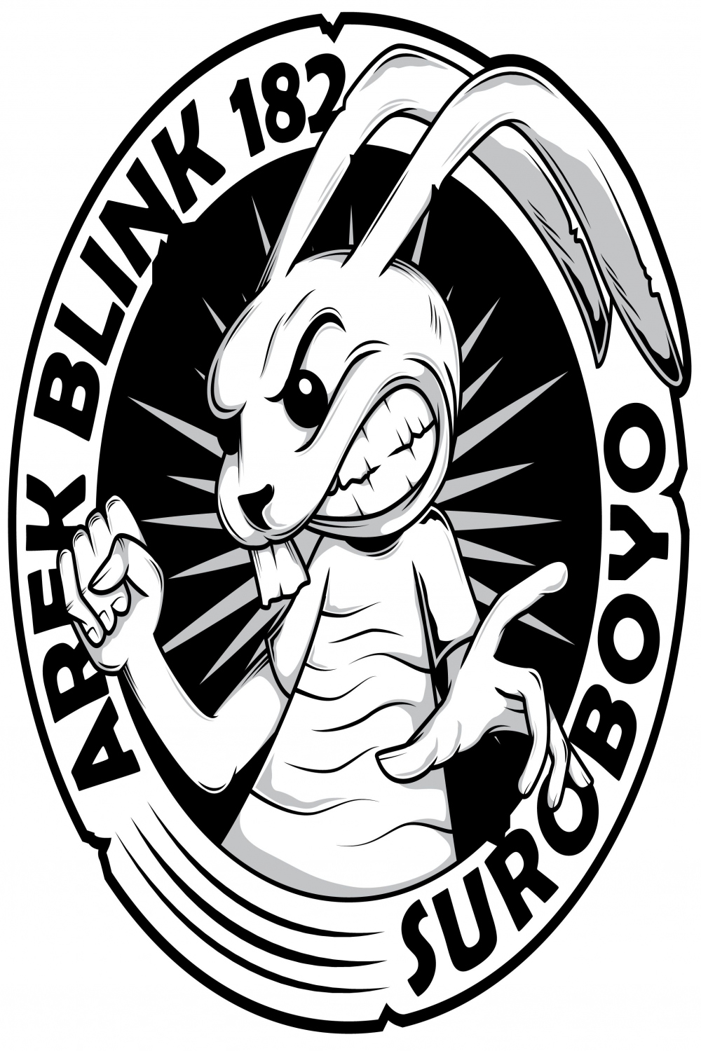 blink  bunny (black white)  Blink , Blink  art, Blink