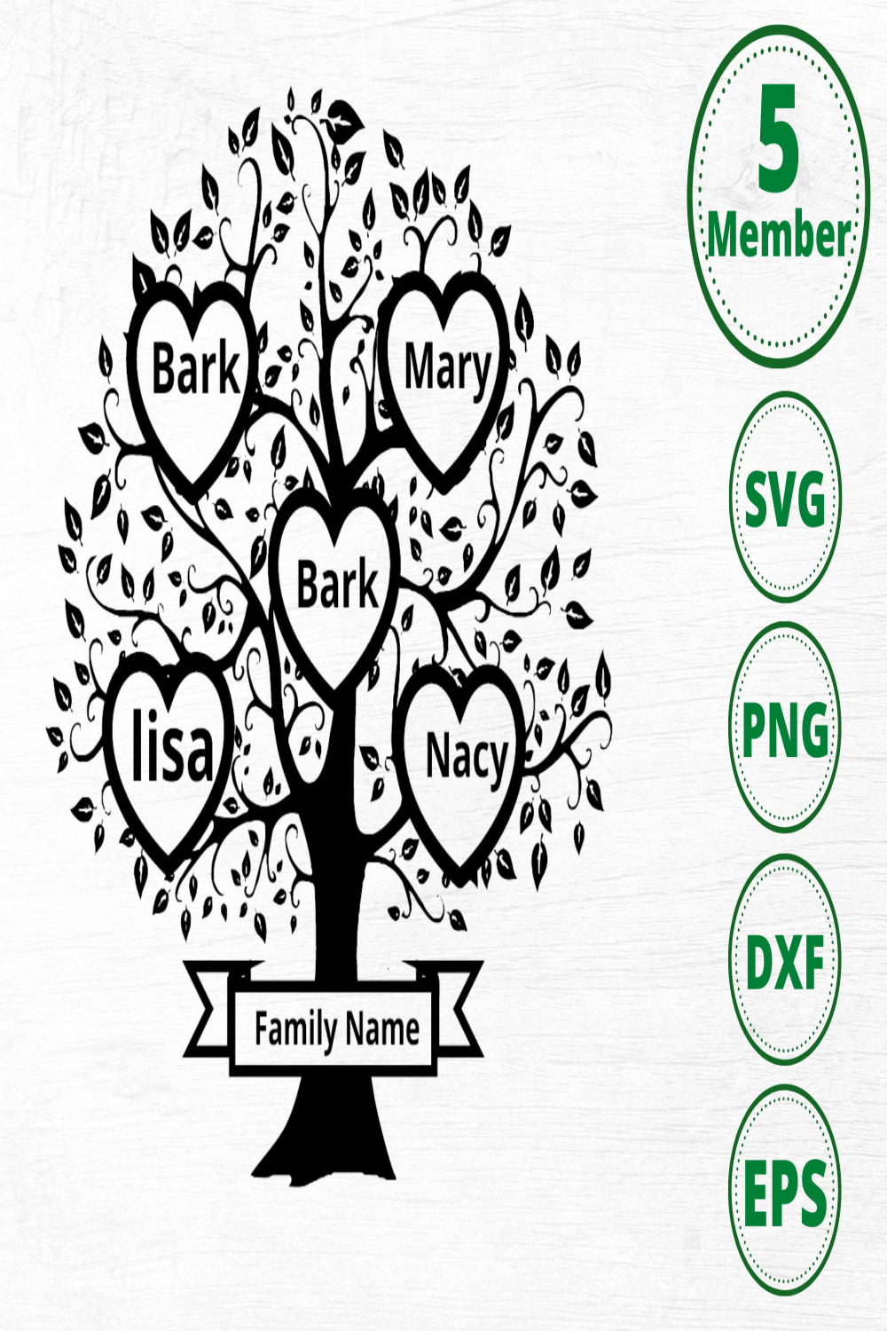 Buy Family Tree  Member Svg, Family Heart Tree Svg, Family