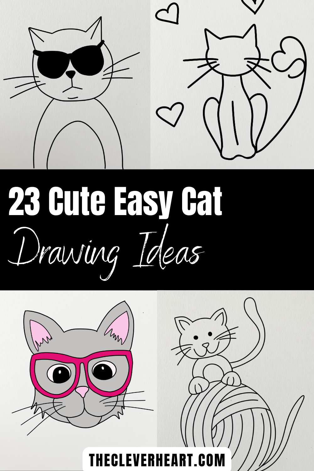 Cute Easy Cat Drawing Ideas in 20  Simple cat drawing