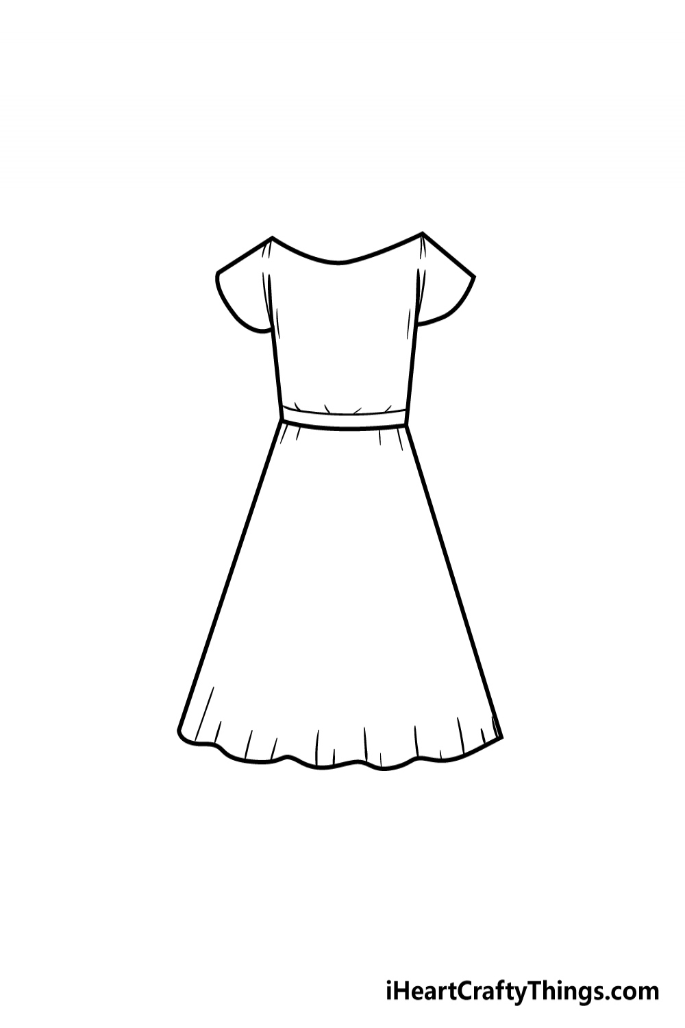 Dress Drawing - How To Draw A Dress Step By Step!