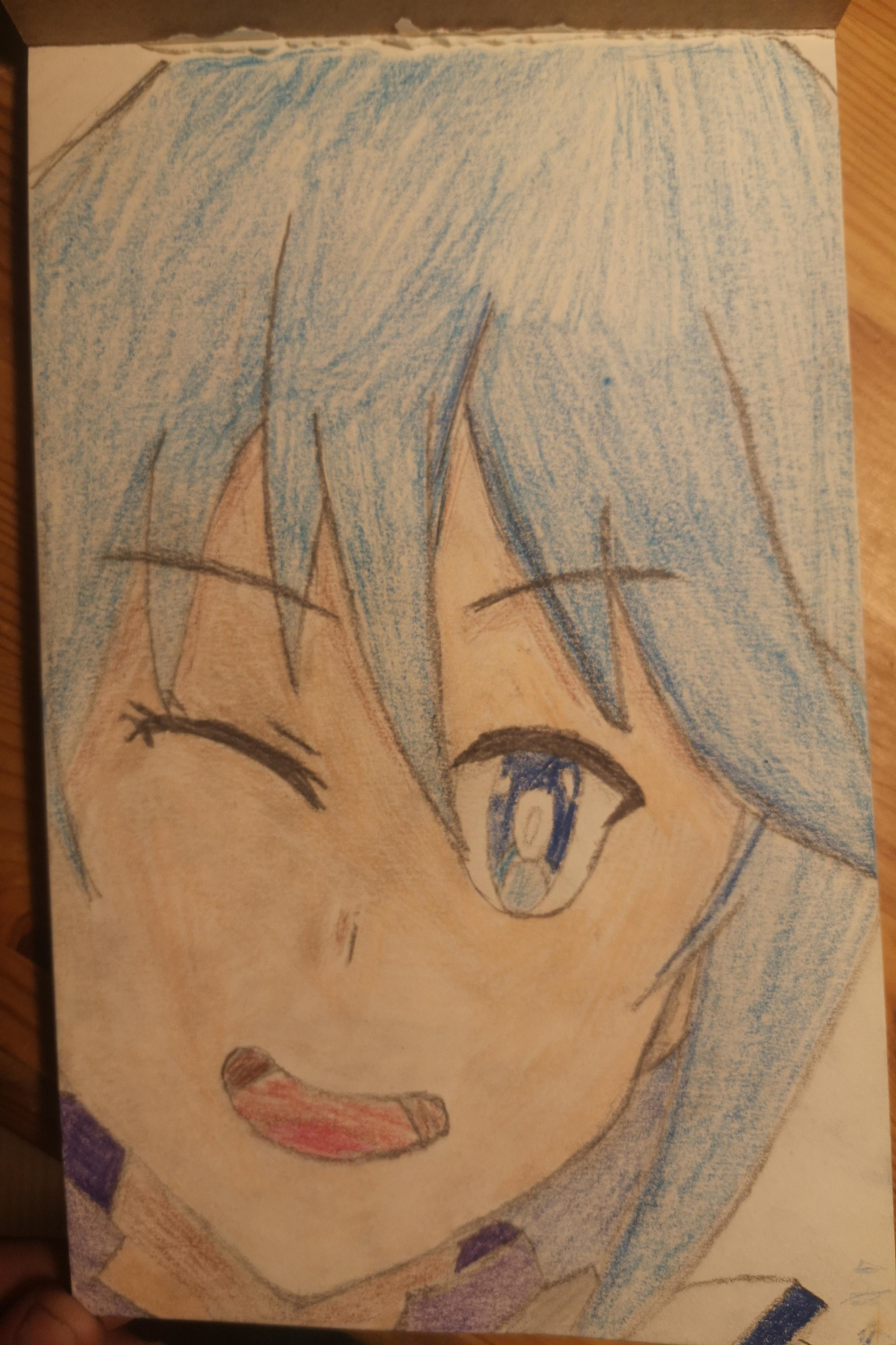 First any anime drawing on paper that i