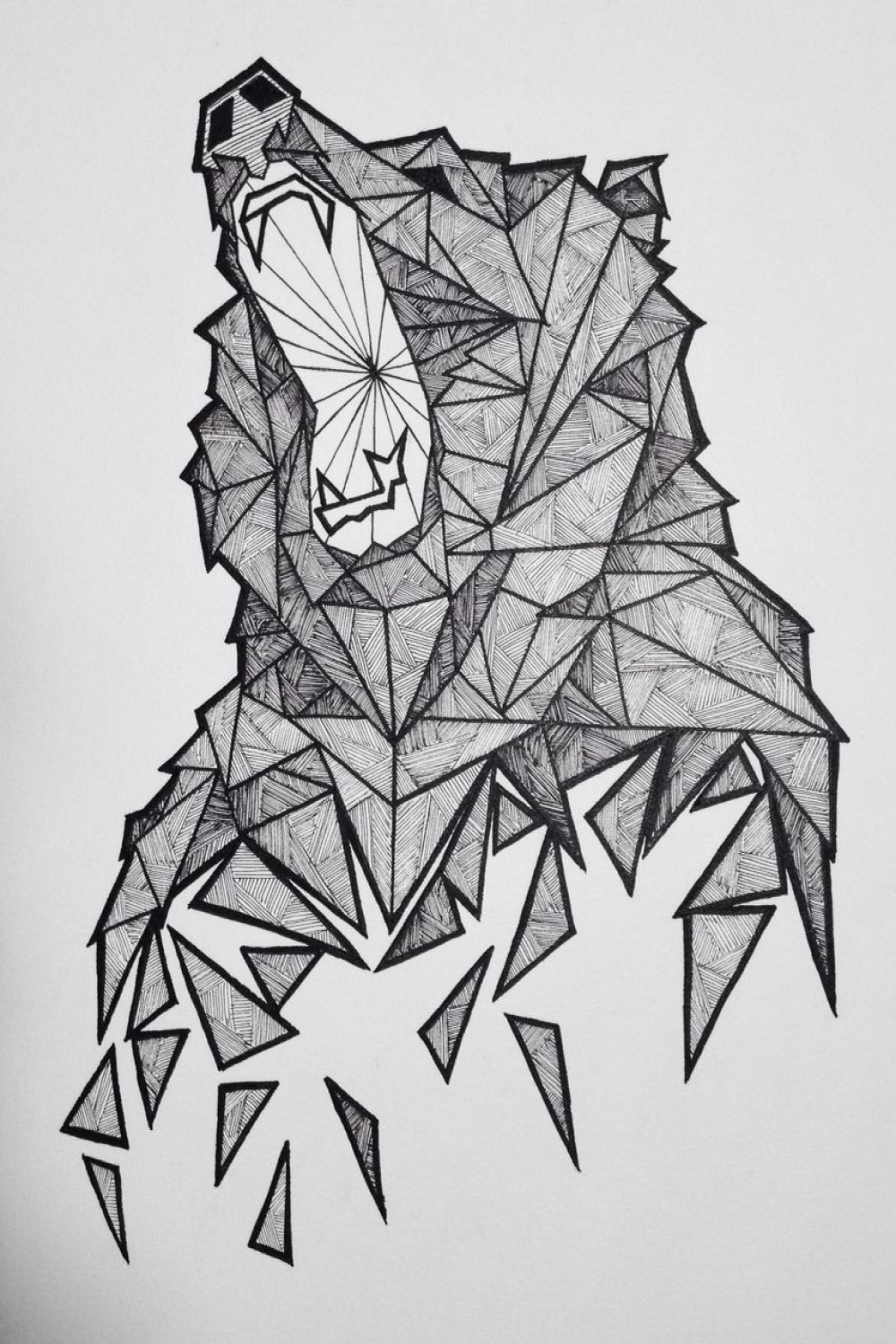 Geometric Bear Sketch  Geometric bear, Geometric animals, Bear sketch