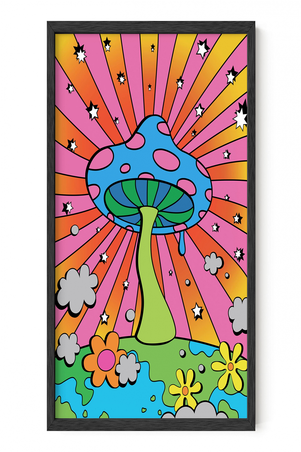 HAUS AND HUES Mushroom Poster Trippy Posters - Indie Posters Posters for  Room Aesthetic Trippy Hippie Posters YK Poster Mushroom Art Indie Pictures