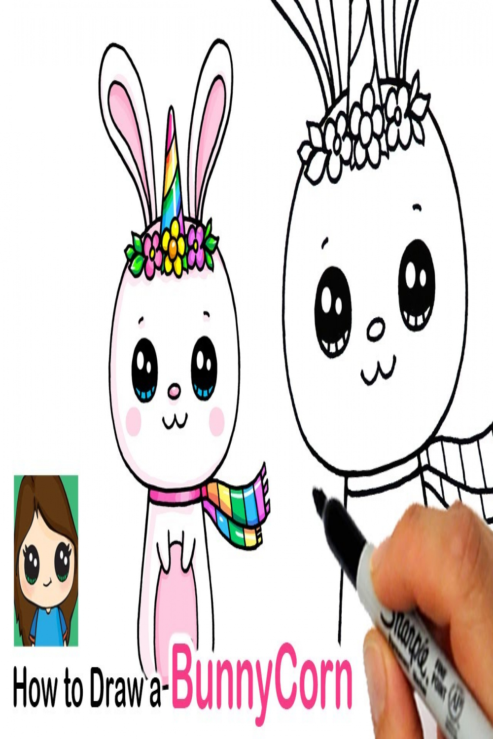 How to Draw a Bunny Unicorn 🐰🦄 Bunnycorn