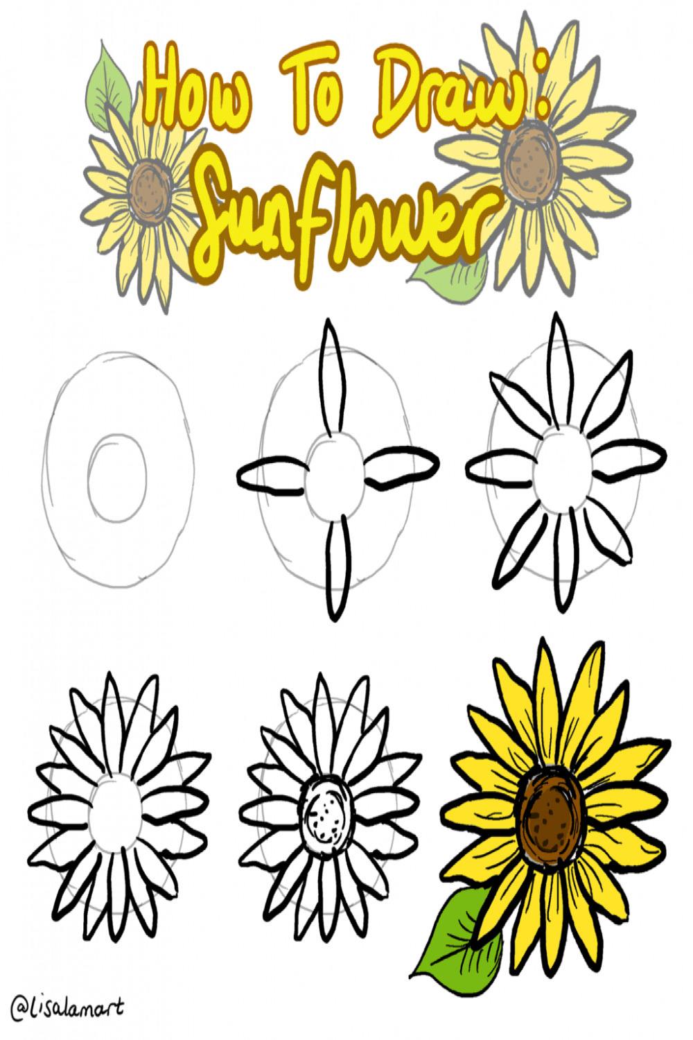 How To Draw A Sunflower  SCYAP